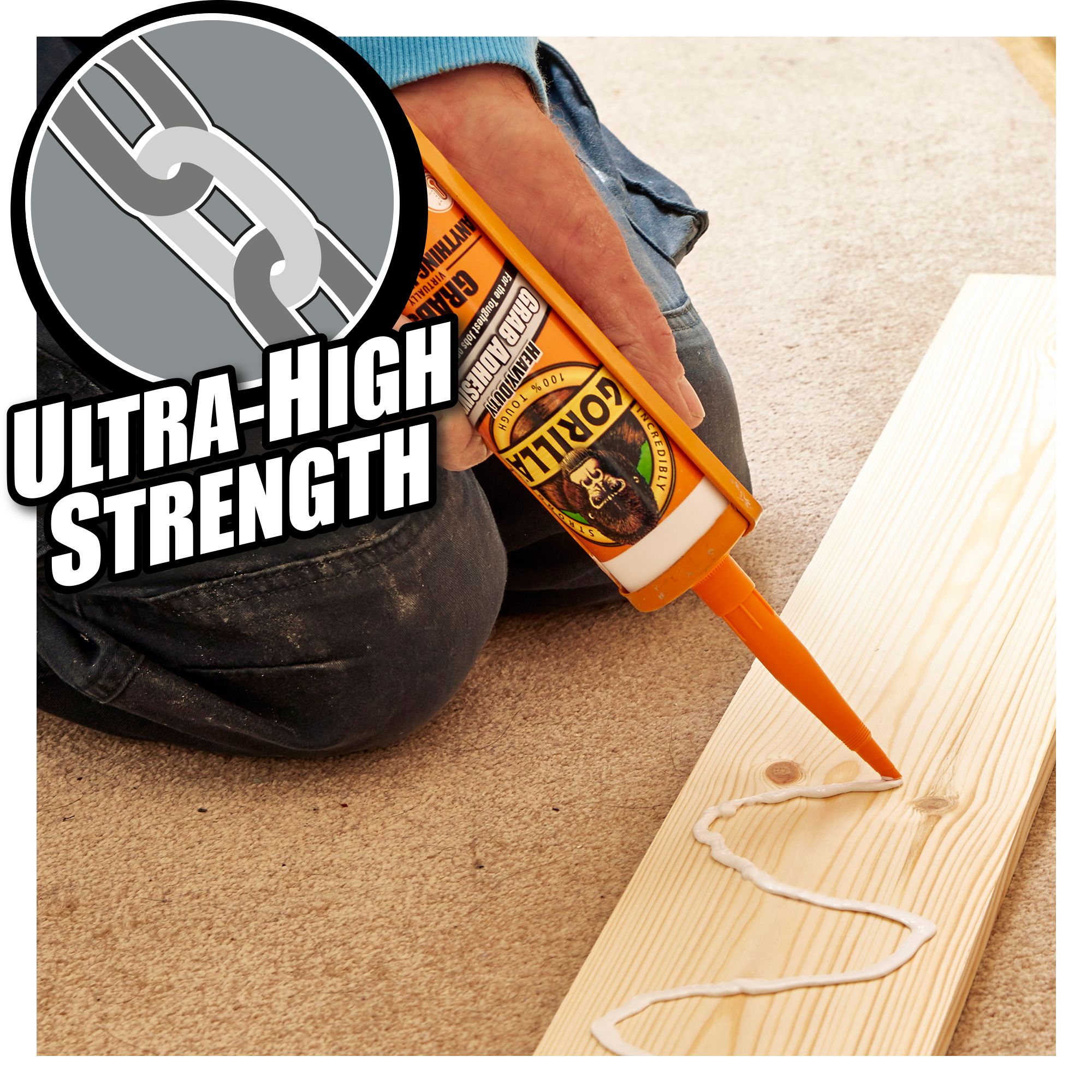 Gorilla Clear Waterproof Grab adhesive, Volume 270ml
