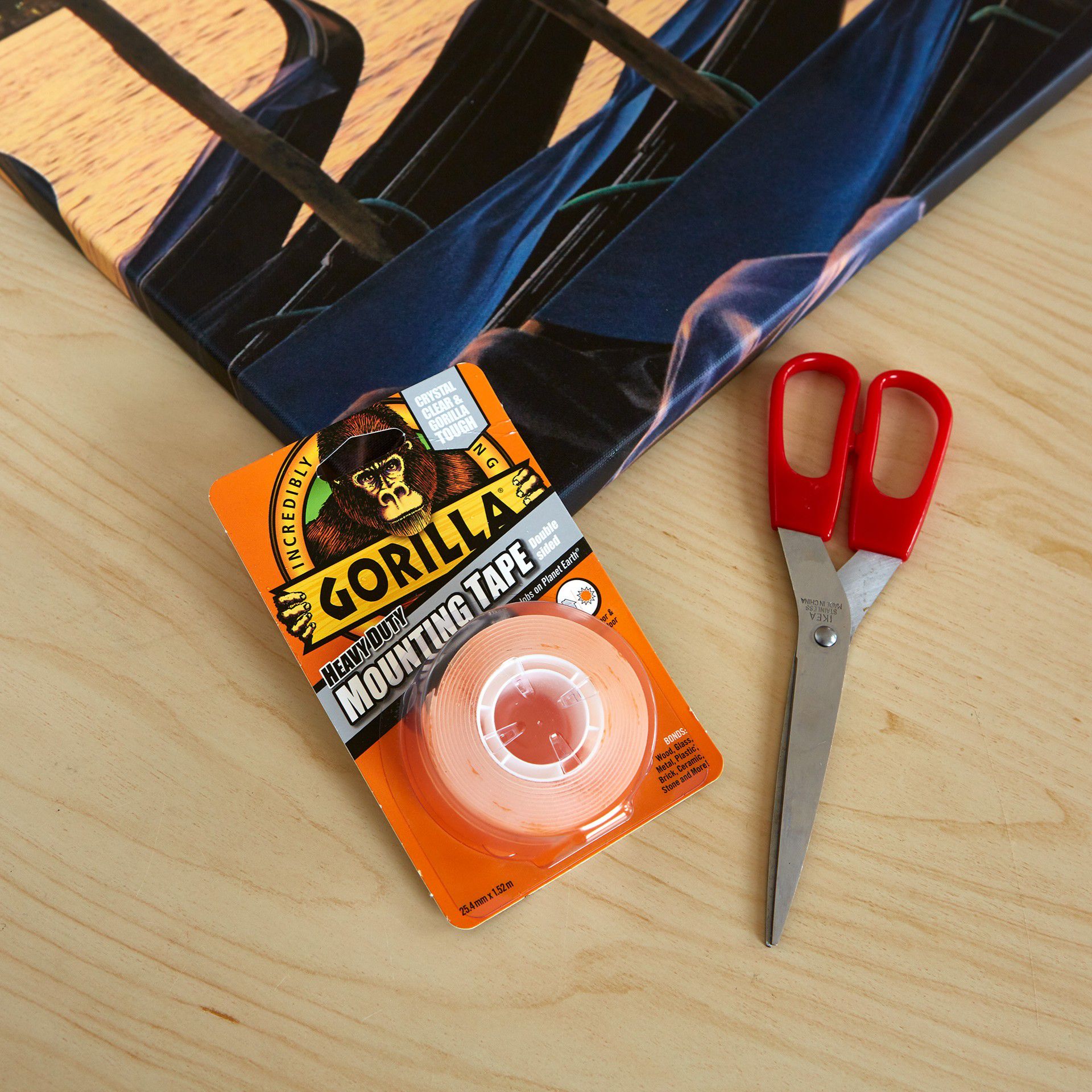 Gorilla Transparent Mounting Tape (L)1.5m (W)25.4mm