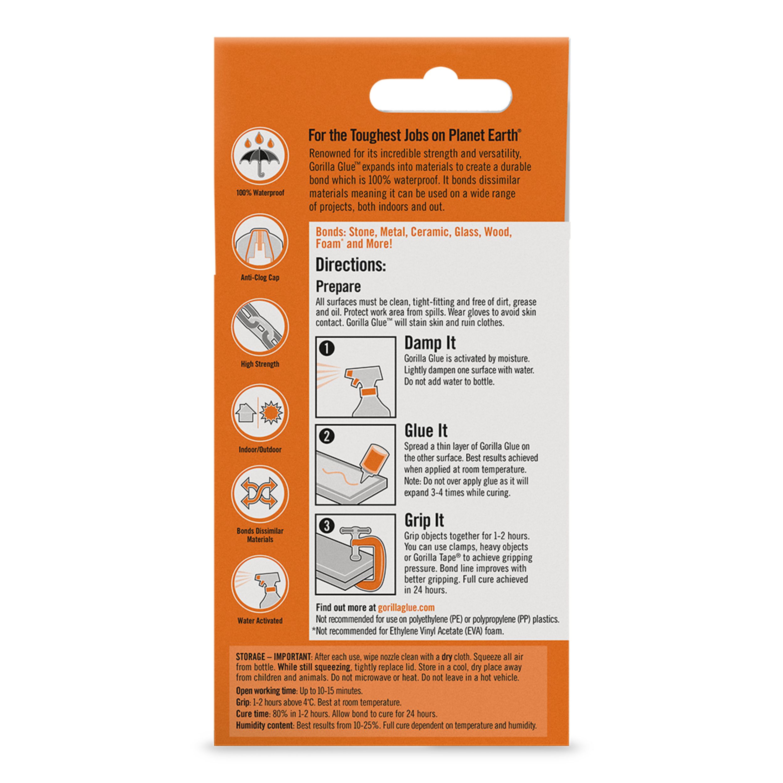 Gorilla Waterproof Glue, Volume 60ml