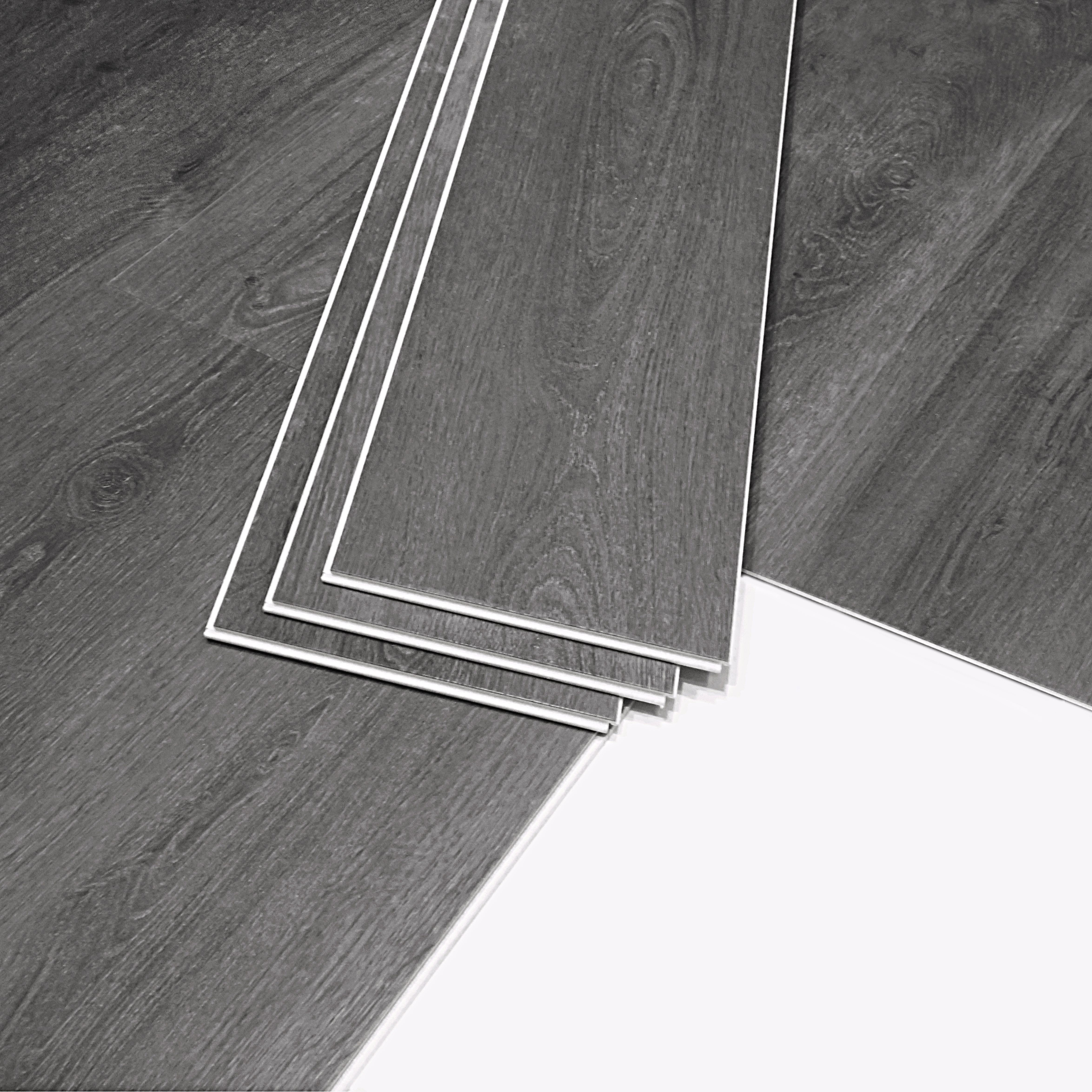 Gospel Dark Grey Wood effect Planks Sample of 1