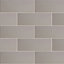 Grado Grey Matt Plain Ceramic Tile, Pack of 17, (L)400mm (W)150mm