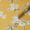 Graham & Brown Superfresco Easy Ochre Japanese blossom Textured Wallpaper