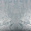Graham & Brown Superfresco Easy Teal Damask Metallic effect Textured Wallpaper
