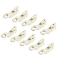 Graham & Brown White Plastic Curtain track glide hook (L)8mm, Pack of 10