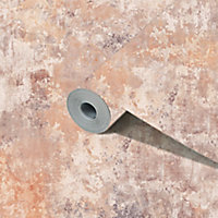 Grandeco Blush Concrete Plaster effect Embossed Wallpaper