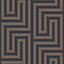 Grandeco Brown Metallic & glitter effect Greek Key Blown Wallpaper Sample