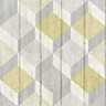 Grandeco Copenhagen Cream & yellow Geometric Embossed Wallpaper