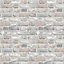 Grandeco Country Rose Brick effect Faux wall Embossed Wallpaper Sample