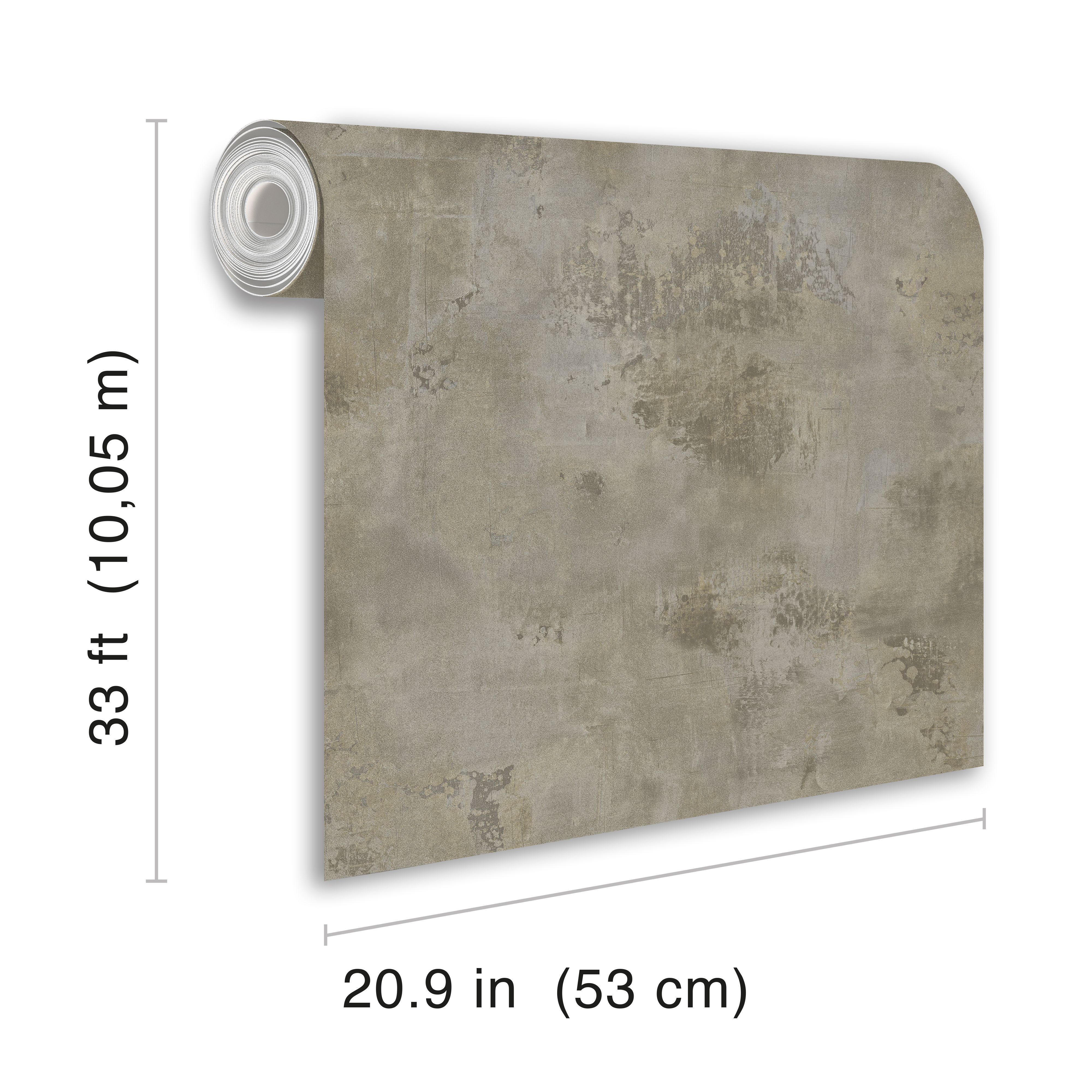 Grandeco Greige Distressed metallic effect Modern Embossed Wallpaper