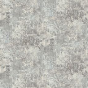 Grandeco Grey Concrete Plaster effect Embossed Wallpaper