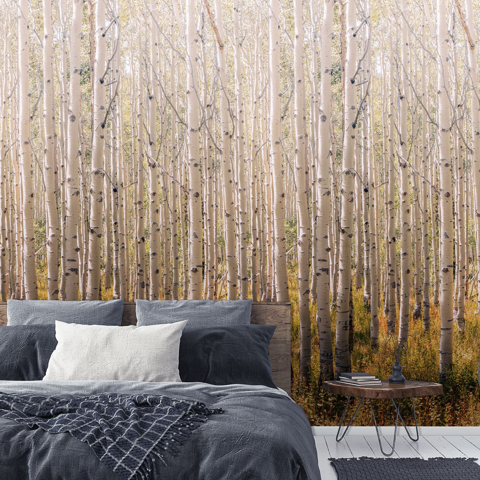 Grandeco Multicolour Birch tree Matt Mural