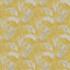 Grandeco Palm springs Grey & yellow Leaf Woven effect Embossed Wallpaper Sample