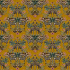 Grandeco Yellow Animal Smooth Wallpaper Sample