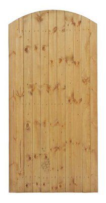 Grange Arched Timber Arched Side entry gate, (H)1.8m (W)0.9m