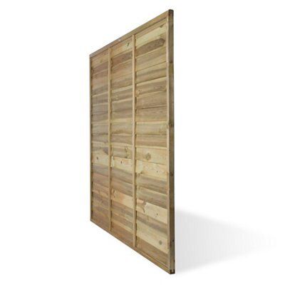 Grange Blooma Traditional Overlap Autoclave Pin Wooden Fence panel (W)1.83m (H)1.8m