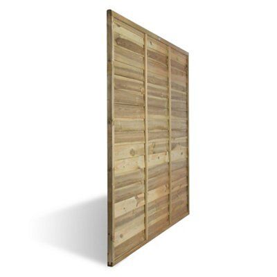 Grange Blooma Traditional Overlap Autoclave Pin Wooden Fence panel (W)1.83m (H)1.8m