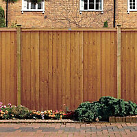 Grange Closeboard Vertical slat Fence panel (W)1.83m (H)1.8m, Pack of 20