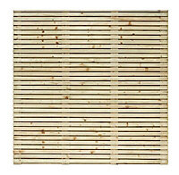 Grange Contemporary Wooden Fence panel (W)1.79m (H)1.79m, Pack of 3