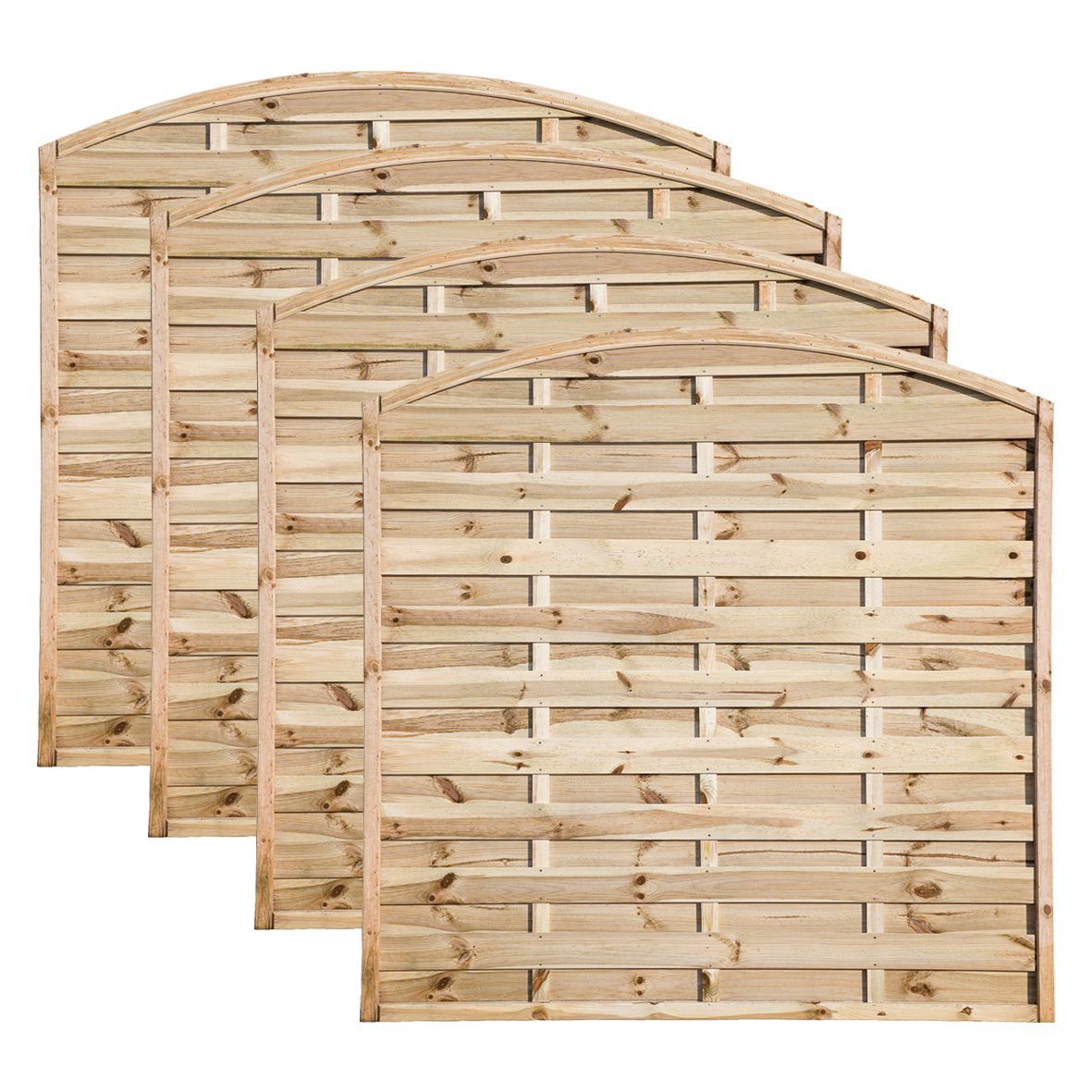 Grange Elite Horizontal Slat Fence Panel 1 8m 1 8m Pack Of 4 Diy At B Q