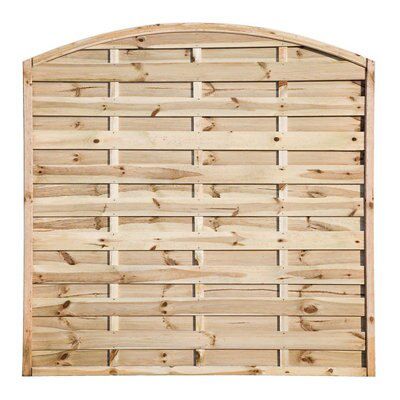 Grange Elite Horizontal slat Wooden Fence panel (W)1.8m (H)1.8m, Pack of 3