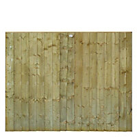 Grange Feather edge 5ft Wooden Fence panel (W)1.83m (H)1.5m, Pack of 3