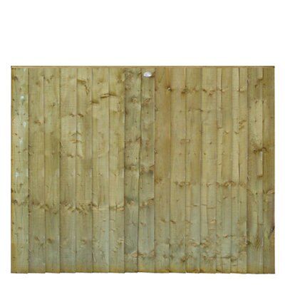Grange Feather edge 5ft Wooden Fence panel (W)1.83m (H)1.5m, Pack of 5