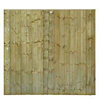 Grange Feather edge Wooden Fence panel (W)1.83m (H)1.8m, Pack of 4