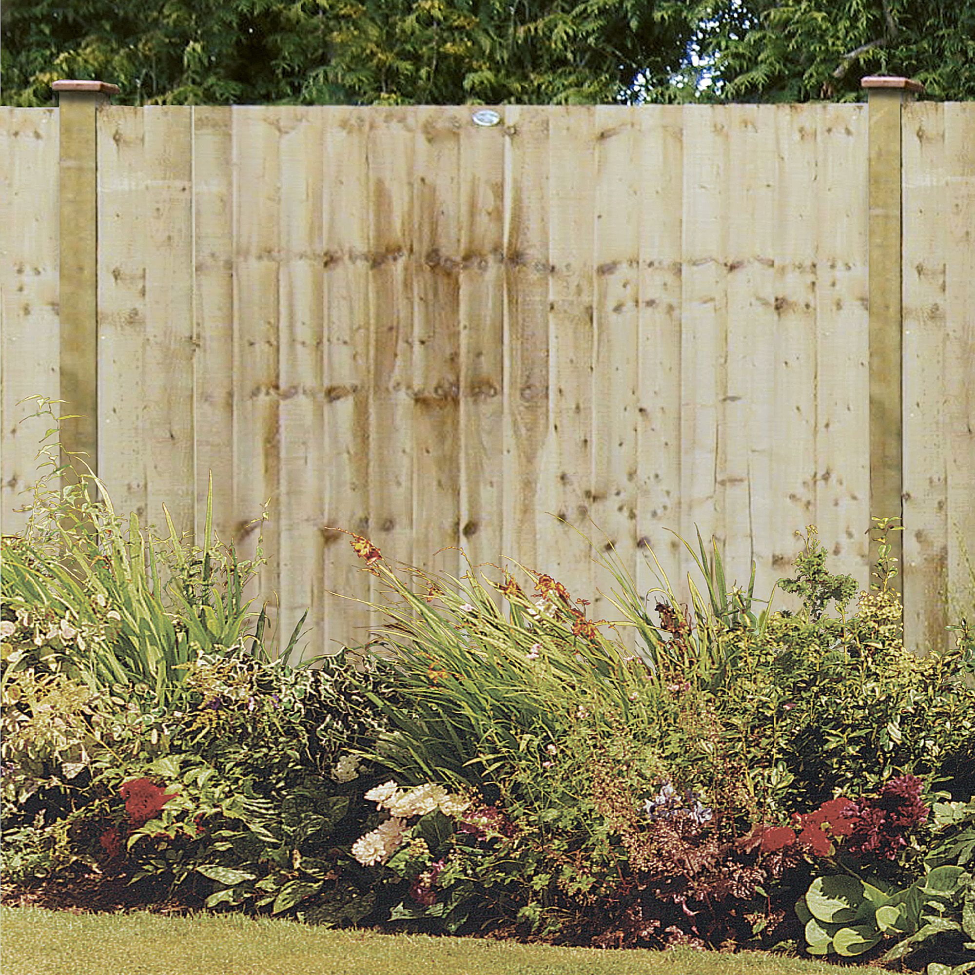 Grange Featheredge Vertical Slat Fence Panel 1.83m 1.8m, Pack Of 5 ...