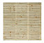 Grange Horizontal slat Contemporary Wooden Fence panel (W)1.79m (H)1.79m, Pack of 4