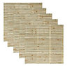 Grange Horizontal slat Contemporary Wooden Fence panel (W)1.79m (H)1.79m, Pack of 5