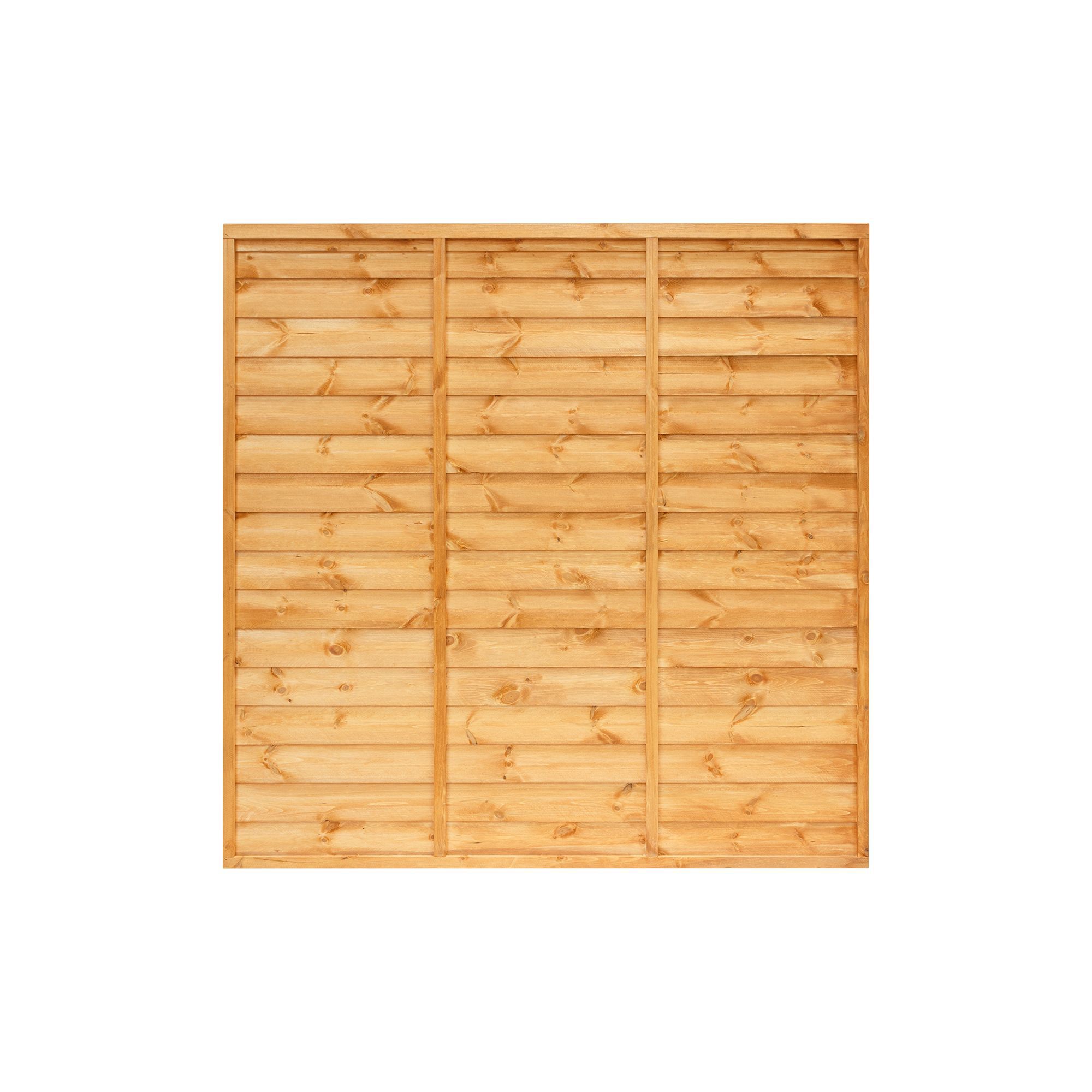 Grange Overlap Horizontal slat Fence panel (W)1.83m (H)1.8m, Pack of 4