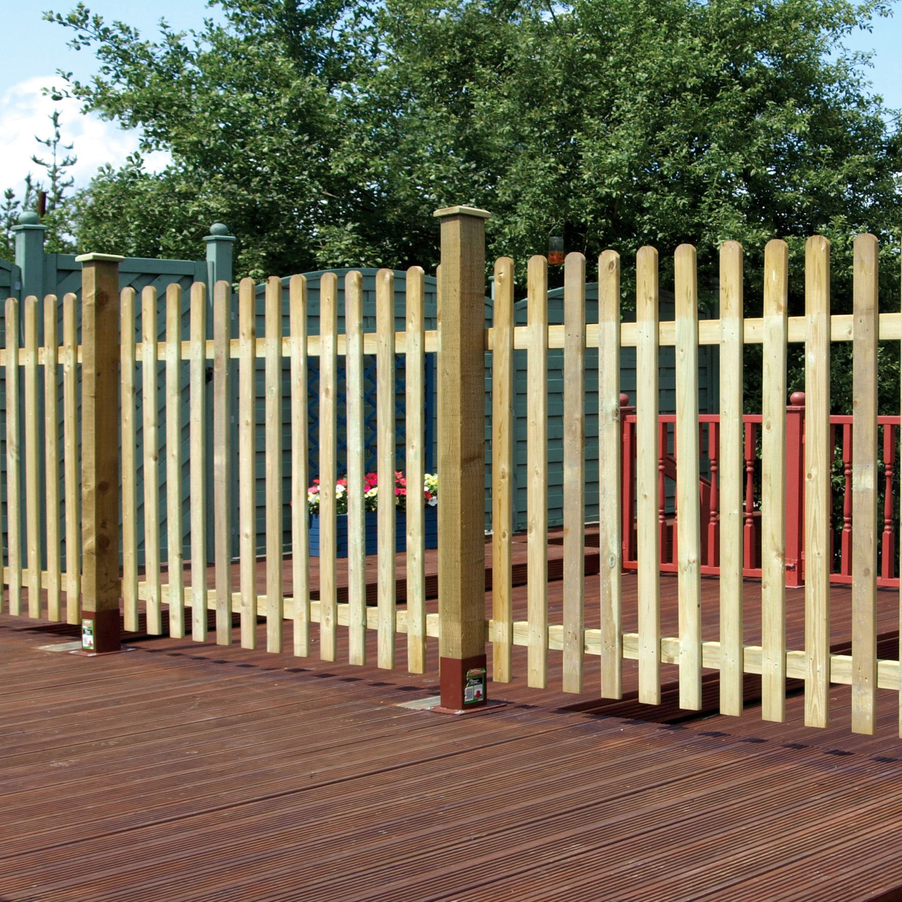 Grange Picket Fence W 1 8m H 0 9m Pack Of 3 Diy At B Q