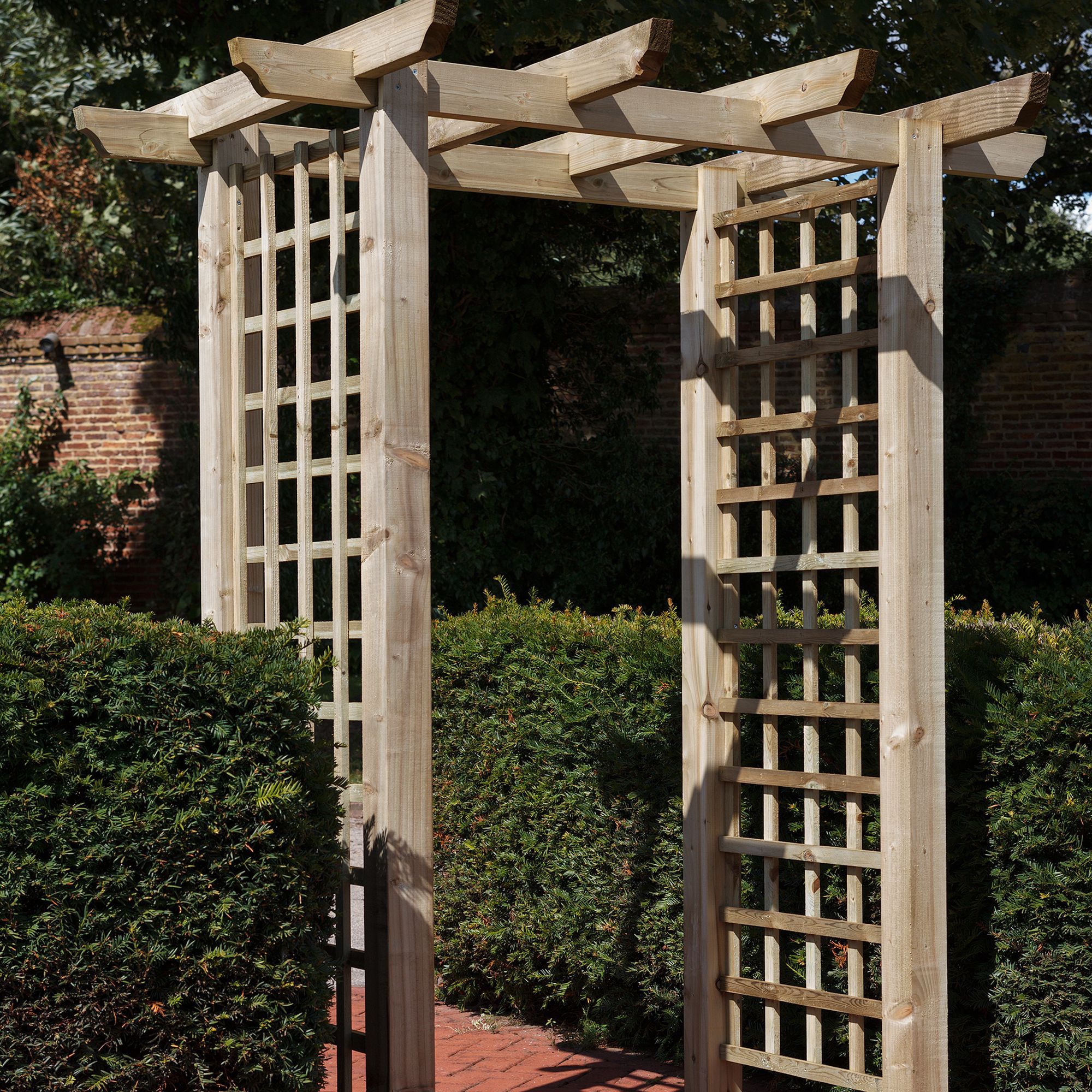 Grange Portico Natural Garden pergola DIY at B&Q