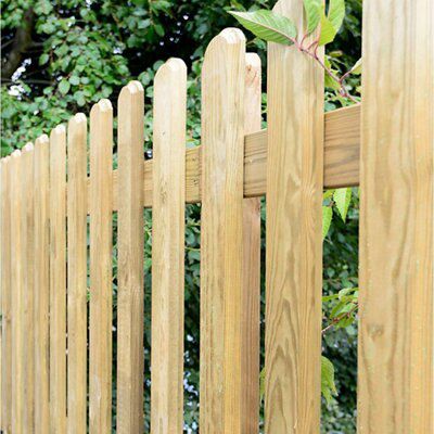 Grange Pressure treated Wooden Picket fence (W)1.8m (H)1m, Pack of 4