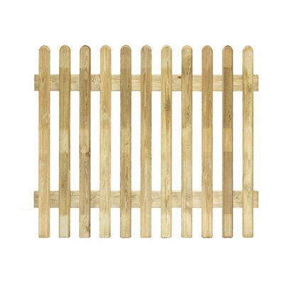 Grange Pressure treated Wooden Picket fence (W)1.8m (H)1m, Pack of 4