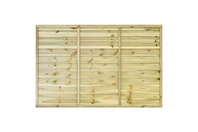 Grange Primo overlap 4ft Wooden Fence panel (W)1.83m (H)1.2m, Pack of 4