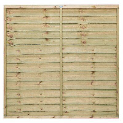 Grange Pro lap Green Wooden Fence panel (W)1.83m (H)1.8m, Pack of 4