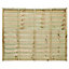 Grange Pro lap Horizontal waney edge slat Fence panel (W)1.83m (H)1.5m, Pack of 4