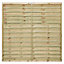 Grange Pro lap Lap Horizontal waney edge slat Fence panel (W)1.83m (H)1.8m, Pack of 3
