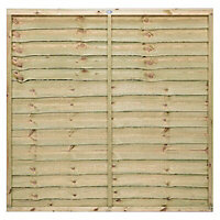 Grange Pro lap Wooden Fence panel (W)1.83m (H)1.8m, Pack of 3