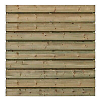 Grange Rodez Wooden Fence panel (W)1.8m (H)1.8m, Pack of 5