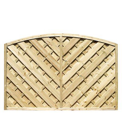 Grange St Lunair 4ft Wooden Fence panel (W)1.8m (H)1.2m, Pack of 4