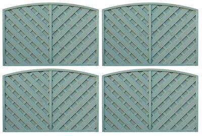 Grange St Lunair Diagonal slat 4ft Wooden Fence panel (W)1.8m (H)1.2m, Pack of 4