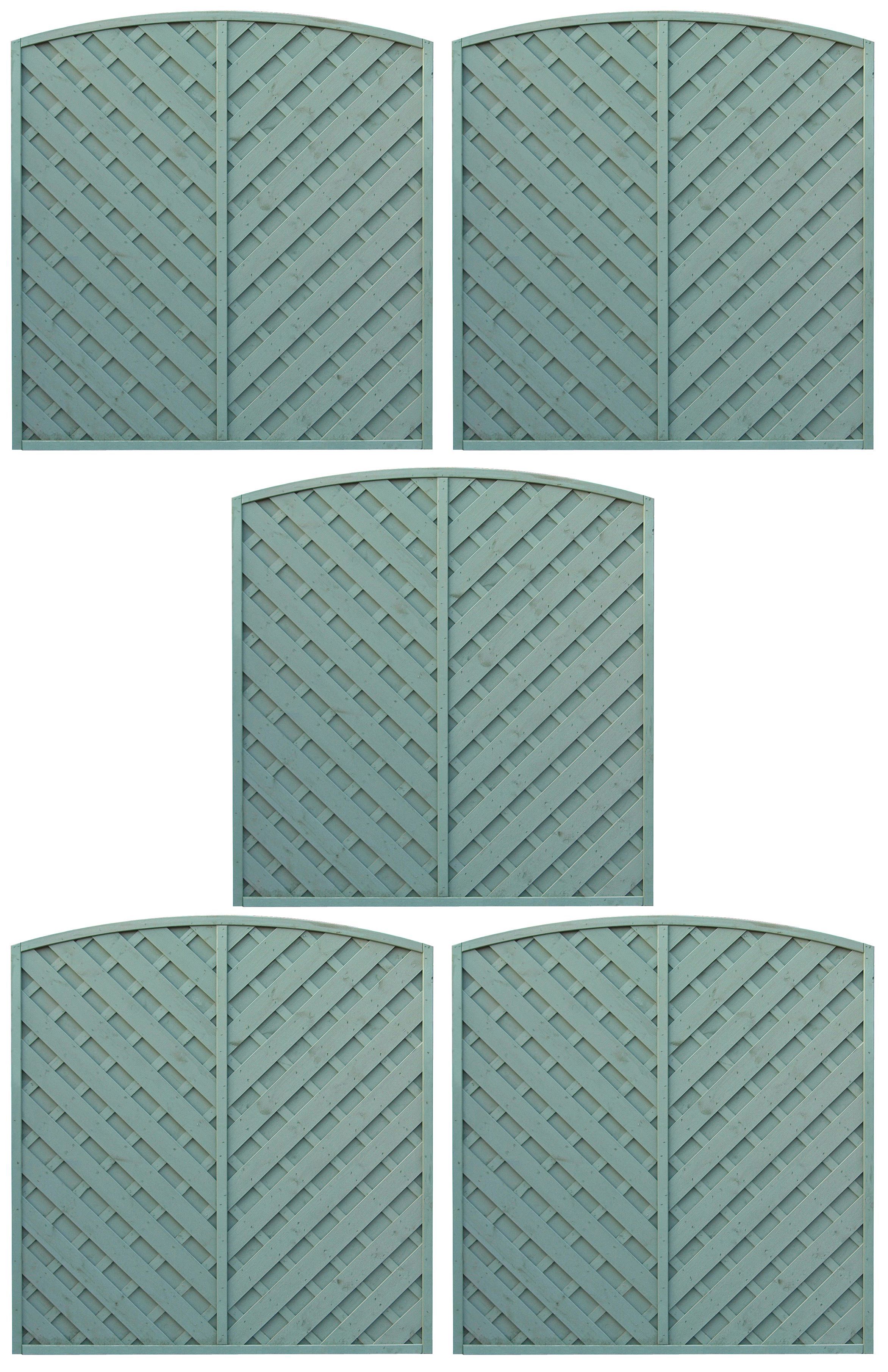 Grange St Lunair Diagonal Slat Fence Panel 1 8m 1 8m Pack Of 5 Diy At B Q