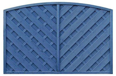 Grange St Lunair Diagonal Slat Fence Panel (W)1.8m (H)1.2m, Pack Of 10 ...