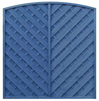 Grange St Lunair Diagonal slat Wooden Fence panel (W)1.8m (H)1.8m, Pack of 4