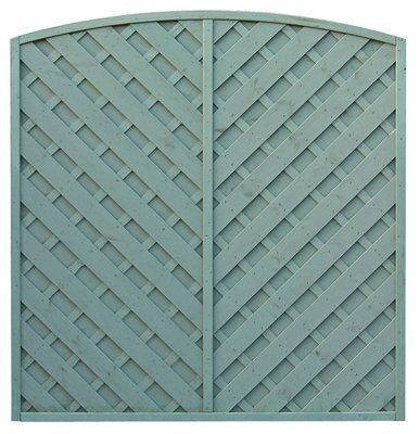 Grange St Lunair Diagonal slat Wooden Fence panel (W)1.8m (H)1.8m, Pack of 4