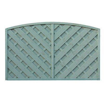 Grange St Lunair V Shape Grooved Slat Fence Panel (W)1.8m (H)1.2m, Pack ...