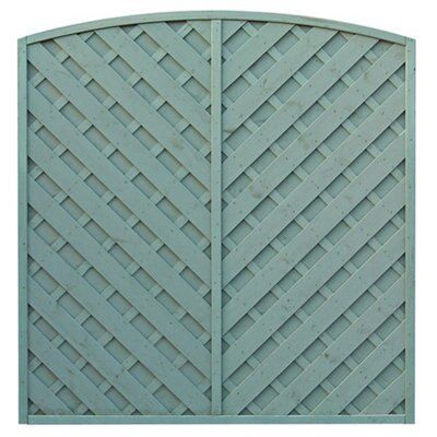 Grange St Lunair Wooden Fence panel (W)1.8m (H)1.8m, Pack of 4