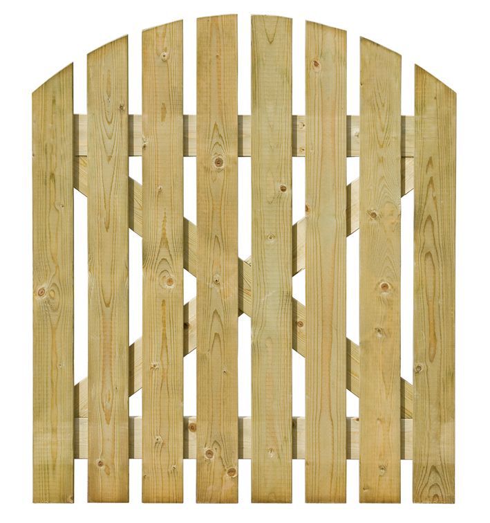 Grange Timber Domed Gate, (H)1.05m (W)0.9m